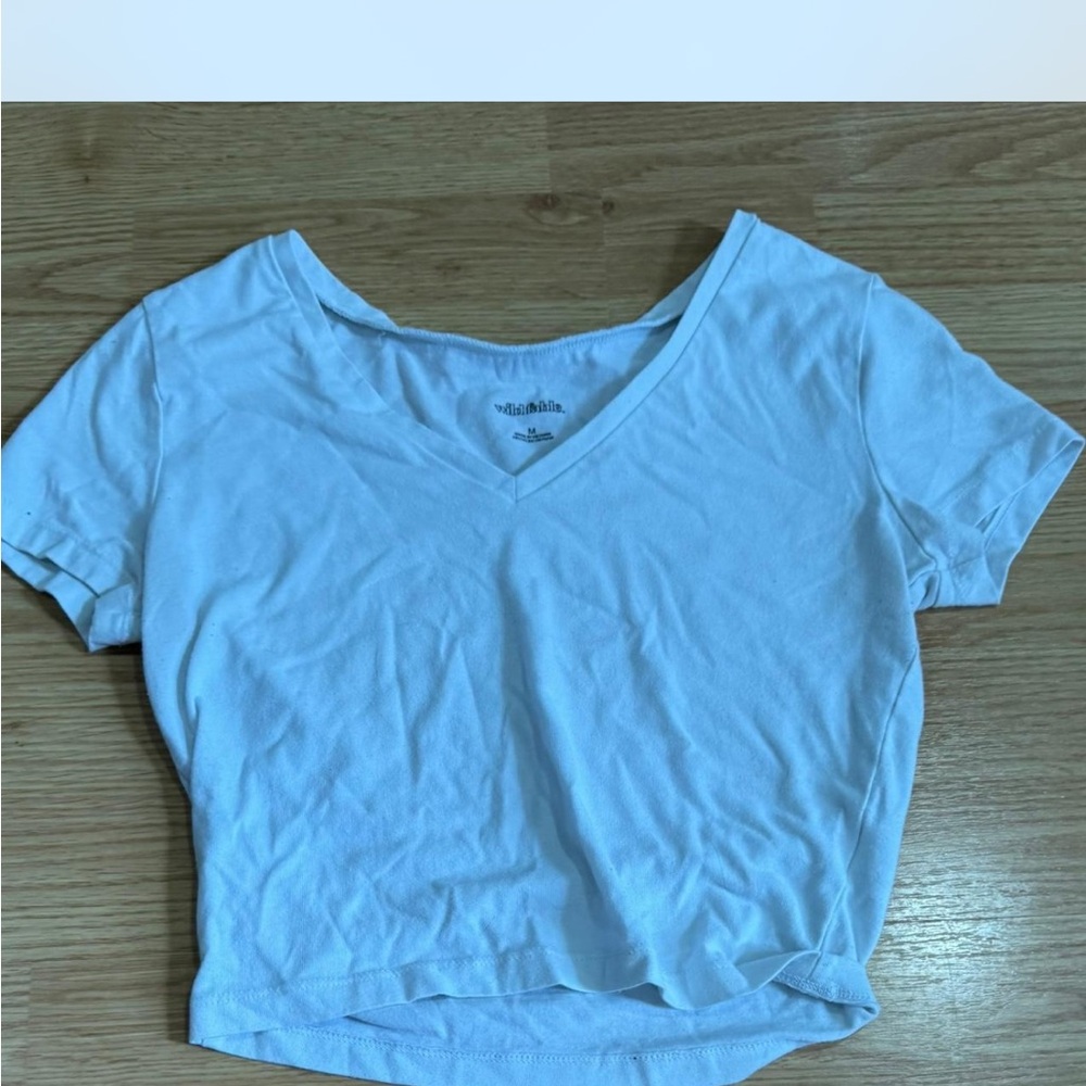 Wild Fable Blue Fitted Crop T-Shirt